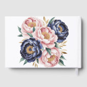 Blush en Navy Blue Wedding Gastenboek (Achterkant)