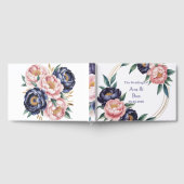 Blush en Navy Blue Wedding Gastenboek (Volledig)