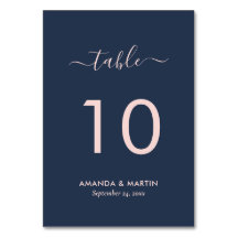 Blush en Navy Blue Wedding