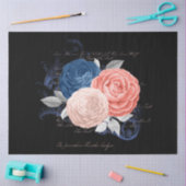 Blush en Navy Floral Ephemera Series Design 11 Tissuepapier (Craft)