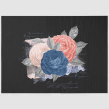 Blush en Navy Floral Ephemera Series Design 14