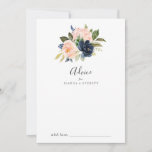 Blush en Navy Flowers | Wit huwelijk Advieskaart<br><div class="desc">Deze witte bruine en marinebloemen bruine bruiloft is perfect voor een bloedige bruiloft en kan voor elke gebeurtenis worden gebruikt. Het klassieke en elegante ontwerp kenmerkt de moderne blauw van de waterverf en de bloemen van de bloem. Deze advieskaarten kunnen worden gebruikt als alternatief voor een huwelijksreceptie, -vrijgezellenfeest, -baby shower...</div>