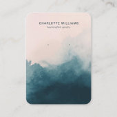 Blush en Navy Ombre Sieraden Display Kaart Visitekaartje (Voorkant)