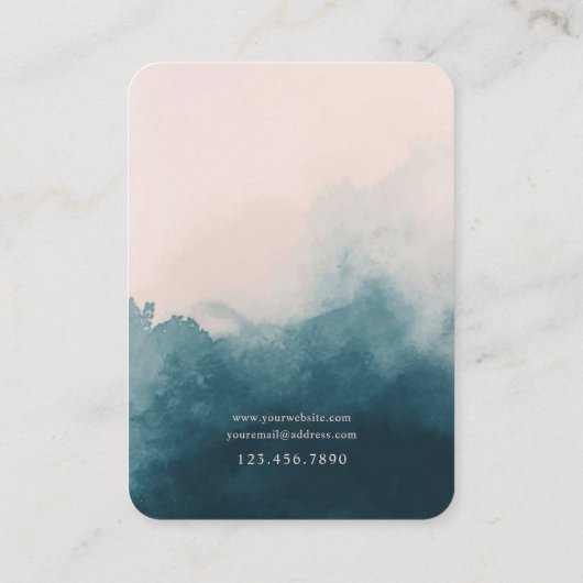 Blush en Navy Ombre Sieraden Display Kaart Visitekaartje (Achterkant)