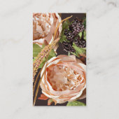  'Blush' en 'Plum Floral Wedding Site'-behuizing Informatiekaartje (Achterkant)