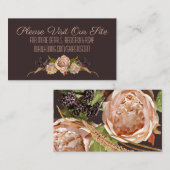  'Blush' en 'Plum Floral Wedding Site'-behuizing Informatiekaartje (Voorkant / Achterkant)