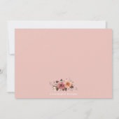 Blush en Roos Floral Be My Junior Bruidsmeisje Kaa Notitiekaartje (Achterkant)