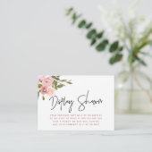 Blush en Roos Gold Baby shower Display Shower Informatiekaartje (Staand voorkant)