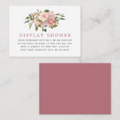 Blush en Roos Gold Baby shower Display Shower Informatiekaartje (Voorkant / Achterkant)