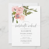 Blush en Roos Gold Bachelorette Weekend Itinerary Kaart (Voorkant)