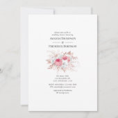 Blush en Roos Gold Floral en Lace Wedding Shower Kaart (Voorkant)