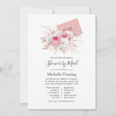 Blush en Roos Gold Floral Vrijgezellenfeest per po Kaart (Voorkant)