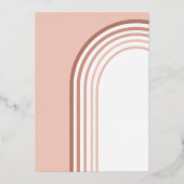 Blush en Roos Gold Rainbow-Baby Baby shower Folie Uitnodiging (Achterkant)