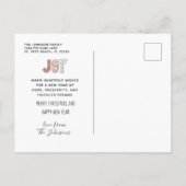 Blush en Roos Gold Sending Joy voor Kerstmis 2020 Feestdagenkaart (Achterkant)