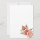 Blush en roze Beer Baby shower Kaart (Achterkant)