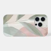 Blush en Sage Botanische Abstract – Zachte Moderni iPhone Hoesje (Achterkant horizontaal)