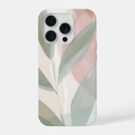 Blush en Sage Botanische Abstract – Zachte Moderni iPhone 15 Pro Case