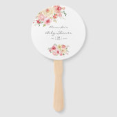 Blush en Sage Green Floral Baby shower Handwaaier (Voorkant)