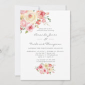 Blush en Sage Green Floral Rehearsal Dinner Kaart (Voorkant)