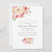 Blush en Sage Green Floral Vrijgezellenfeest Kaart (Voorkant)