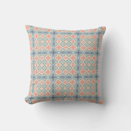 Blush en Sage Waterverf Tegel Pattern Kussen