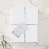 Blush en Sage Wilde Bloemen Lente Bruiloft Cadeaulabel (Met Touw)