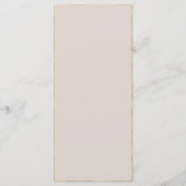 Blush en Sage Wilde Bloemen Lente Bruiloft Menu (Achterkant)