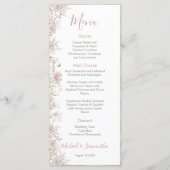 Blush en Sage Wilde Bloemen Lente Bruiloft Menu (Voorkant)
