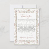Blush en Sage Wildflower Spring Wedding Bedankkaart (Voorkant)