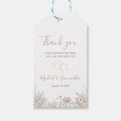 Blush en Sage Wildflower Spring Wedding Cadeaulabel (Voorkant)
