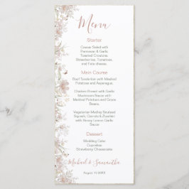 Blush en Sage Wildflower Spring Wedding Menu