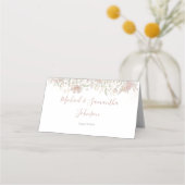 Blush en Sage Wildflower Spring Wedding Plaatskaartje (Voorkant)