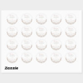 Blush en Sage Wildflower Spring Wedding Ronde Sticker (Vel)