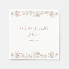 Blush en Sage Wildflower Spring Wedding Servet
