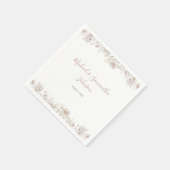 Blush en Sage Wildflower Spring Wedding Servet (Hoek)