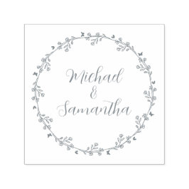 Blush en Sage Wildflower Spring Wedding Zelfinktende Stempel