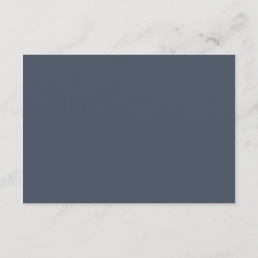 Blush en Smoky Navy Waterverf Bloemenontvangst Informatiekaartje (Achterkant)
