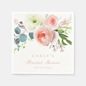 Blush en White Floral Garden Bouquet Servet (Voorkant)
