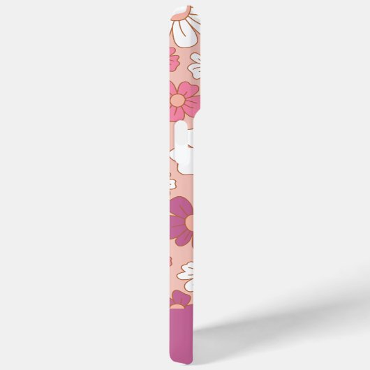 Blush en White Floral Hoesje-Mate iPhone Case (Achterkant / Rechts)