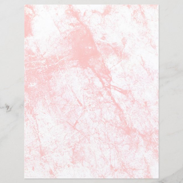 Blush- en White Marble Scrapbook Paper (Voorkant)