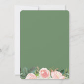 Blush en Witte Bloemen Bruids Douche Uitnodiging (Achterkant)