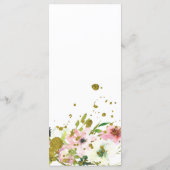  Blush en witte rozen met gouden spetters Menu (Achterkant)