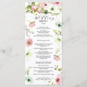  Blush en witte rozen met gouden spetters Menu (Voorkant)