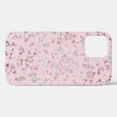 Blush- en zilverglittervlokken Case-Mate iPhone case (Achterkant (horizontaal))