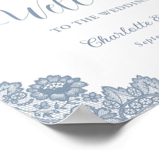 Blush en Zwart Bruiloft Welkomstbord Poster (Hoek)