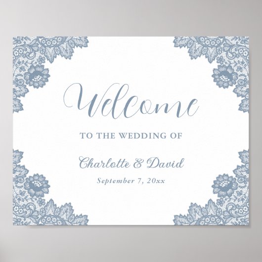 Blush en Zwart Bruiloft Welkomstbord Poster (Voorkant)