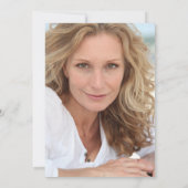 Blush en Zwart Elegant Script 50th Verjaardag Foto Kaart (Achterkant)