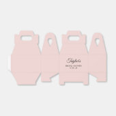 Blush en zwart Elegant Script Vrijgezellenfeest Bedankdoosjes (Uitgevouwen)