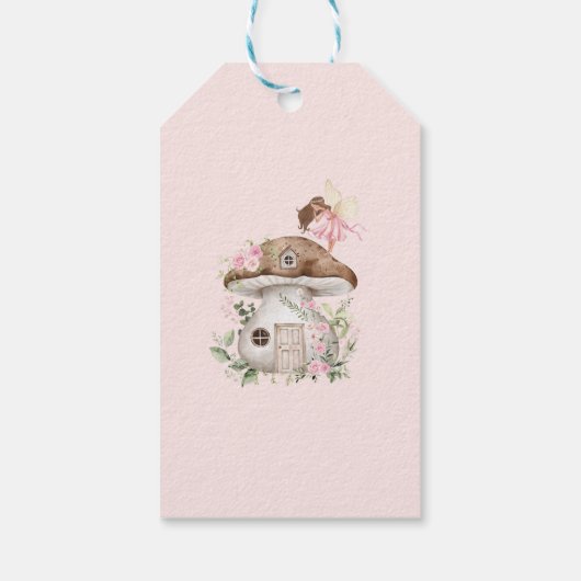 Blush Enchanted Forest Fairy Birthday Favors Cadeaulabel (Achterkant)