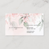  Blush Engelse Roos Waterverf Visitekaartje (Achterkant)